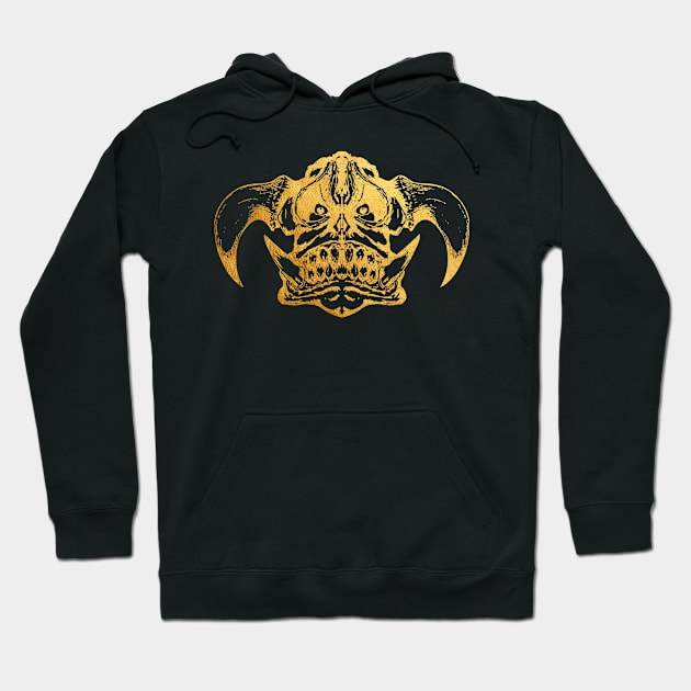 Gold Orc Monster Illustration Hoodie by epoliveira